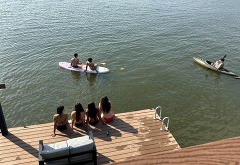 Brothers at the lake