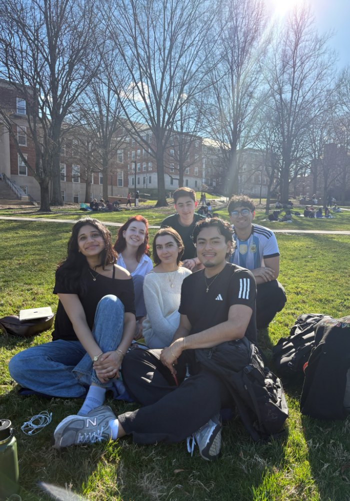 Brothers hanging out on McKeldin Mall