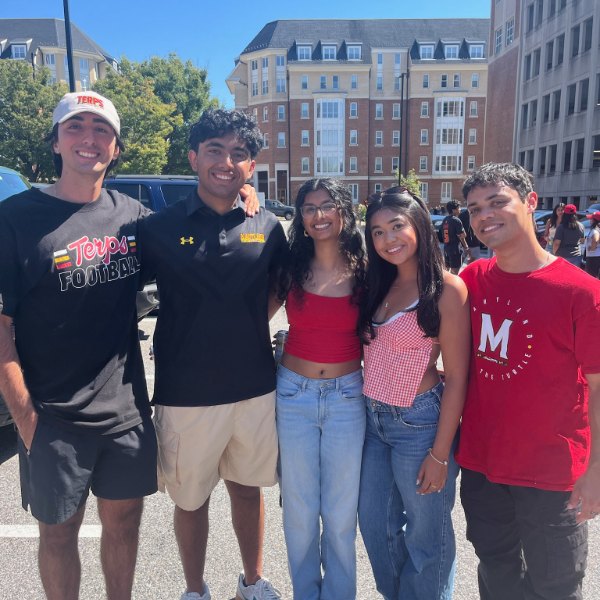 Brothers at a Terps tailgate