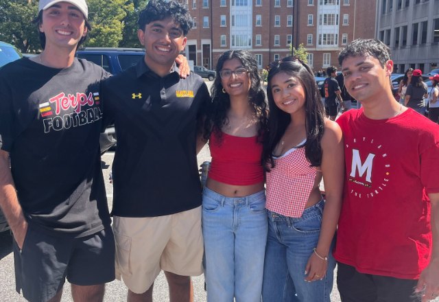 Brothers at a Terps tailgate